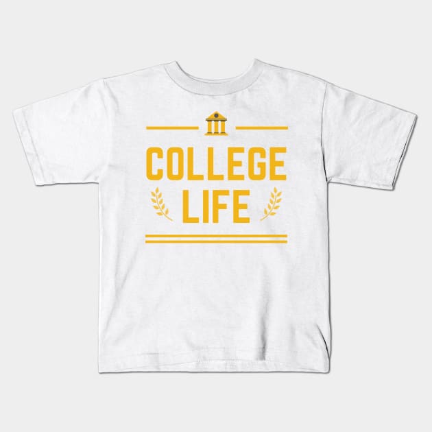 College Life: Where Dreams Take Flight Kids T-Shirt by neverland-gifts